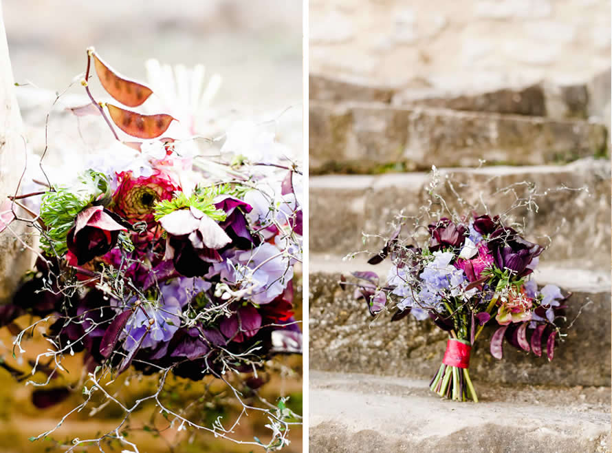 Brautstrauß lila, flieder exotisch von Blumenkunst Goldmann München